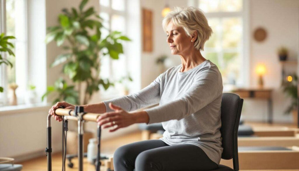 À 52 ans, cette séance de Pilates sur chaise a transformé ma posture et mon énergie