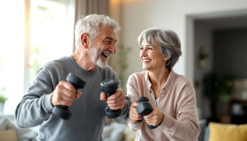 À la maison, après 60 ans : une paire d’haltères suffit-elle pour garder la forme ?