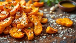Frites de courge butternut au parmesan au four